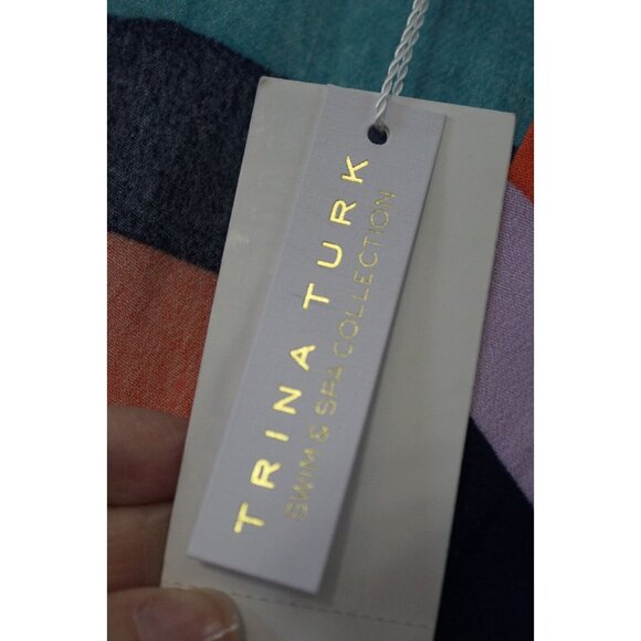 NWT TRINA TURK CATCH A WAVE KIMONO COVER UP DRESS SIZE S SMALL - Picture 4 of 6